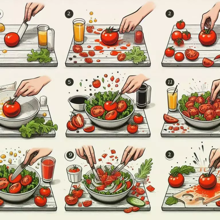 Салат из помидоров: Салат из помидоров, огурцов и перца
